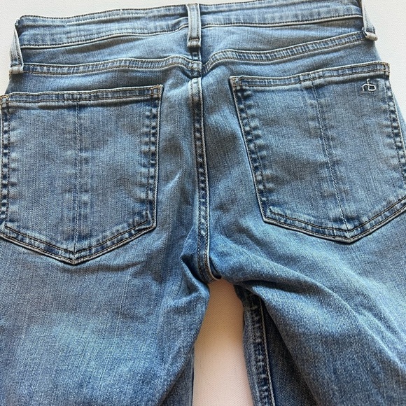 Rag & Bone Women’s Mid Rise Ankle Skinny Stretch Blue Jeans Size 25 (26x25) (D3) - Picture 4 of 11